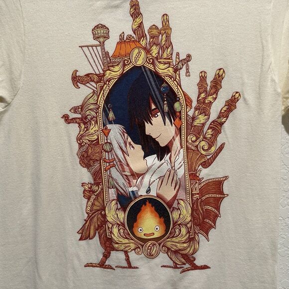 Vintange Howl's Moving Castle Vintage Ghibli Anime T-Shirt‎ 2004. Size Small - Picture 2 of 4